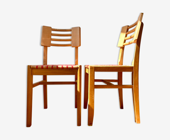 Chaises bois et cannage