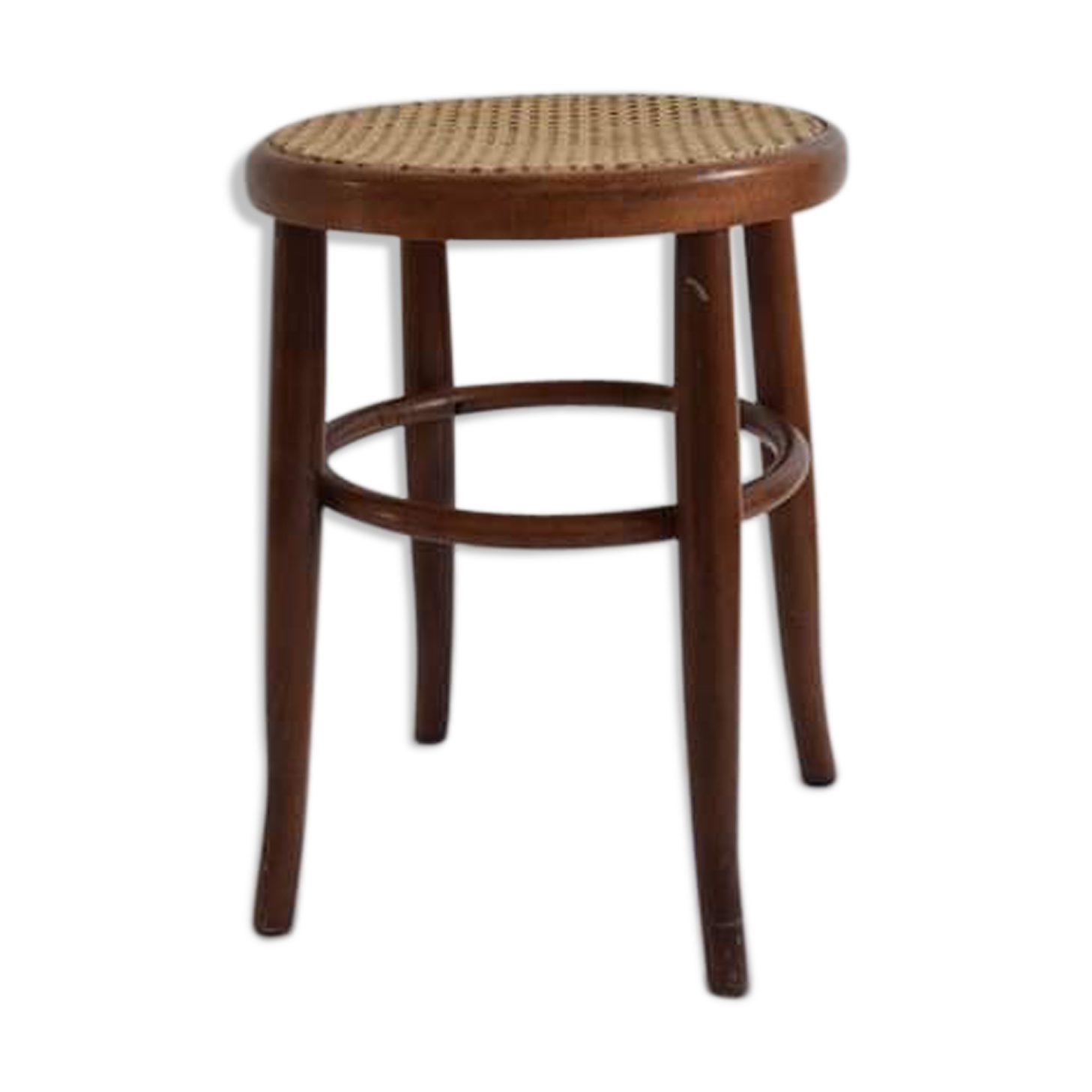 Curved wooden bistro and canne seating
