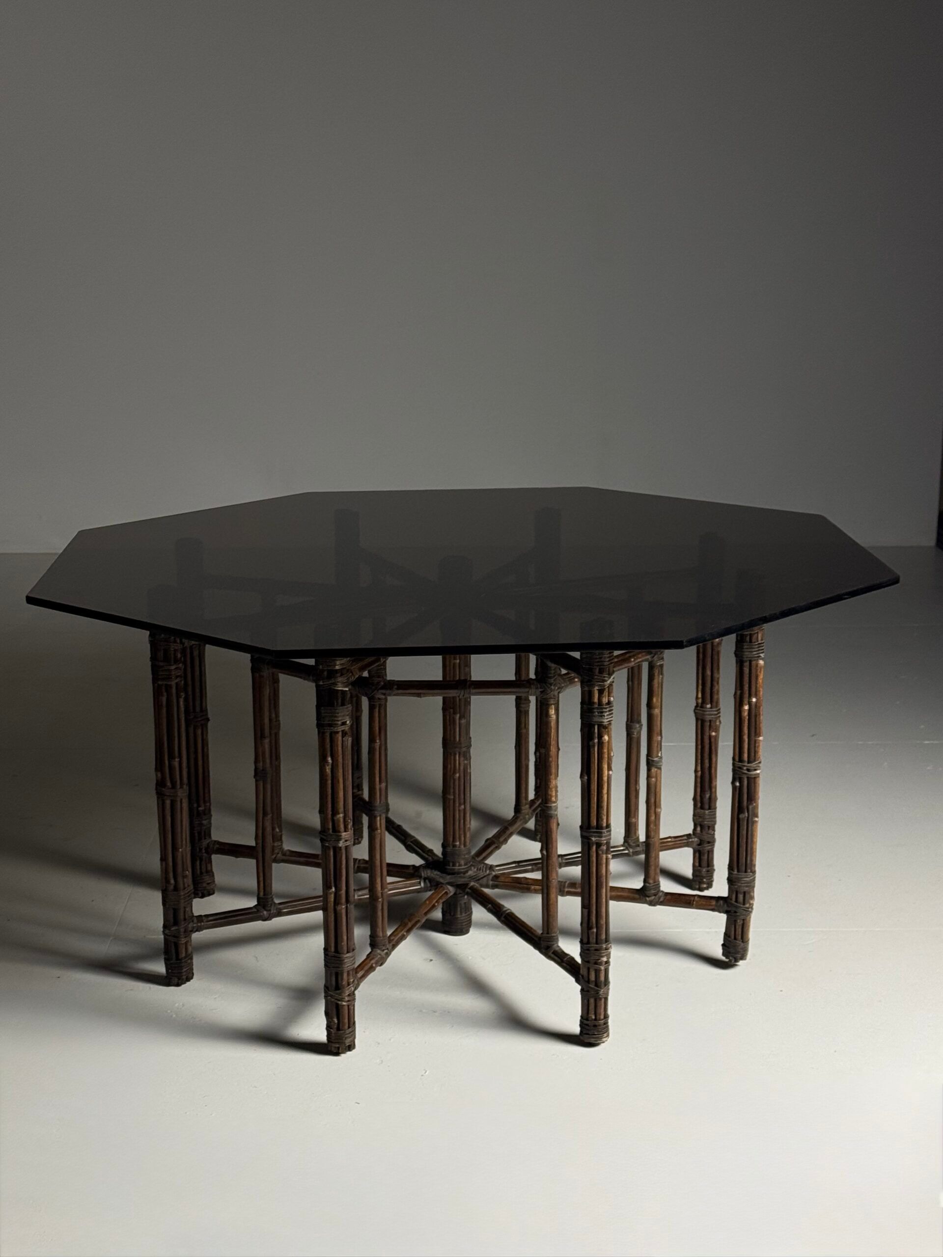 Table basse octogonale en bambou XL