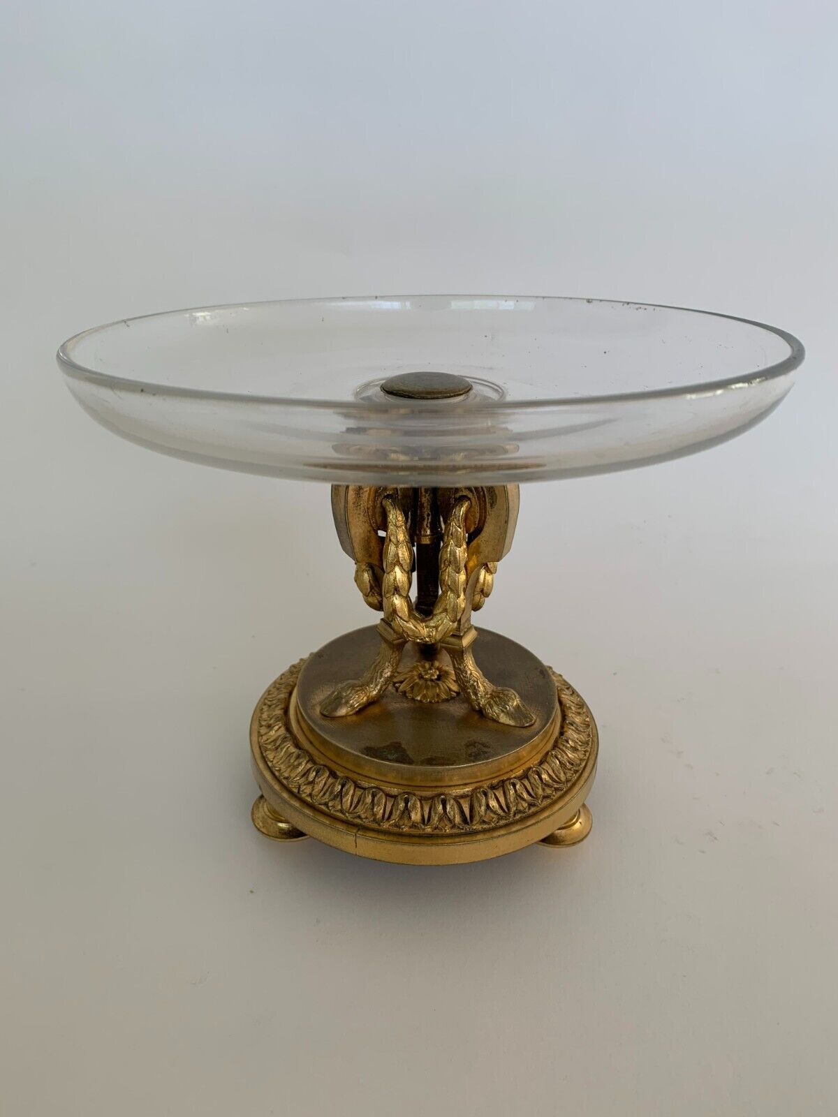 Napoleon iii table cup in bronze and fine nineteenth gilded glass