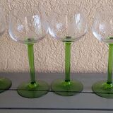 Silkscreened wine glasses from Alsace
