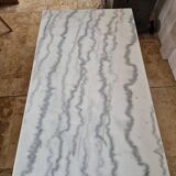 Bistro table marble top & cast iron base