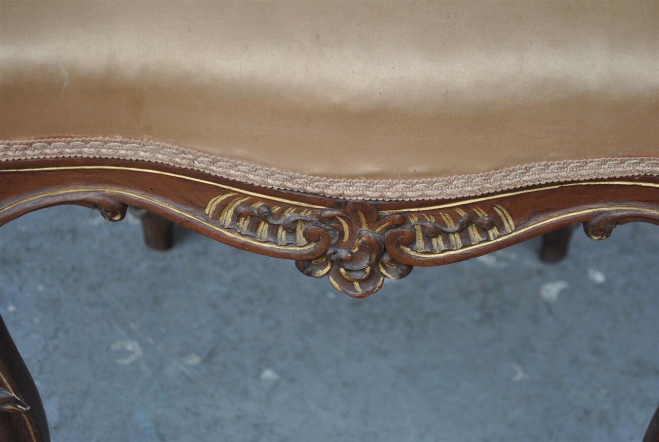 Set of 6 chairs style Louis XV Walnut end XIX