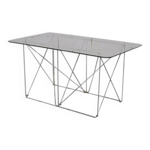 Table haute pliable en acier chromée