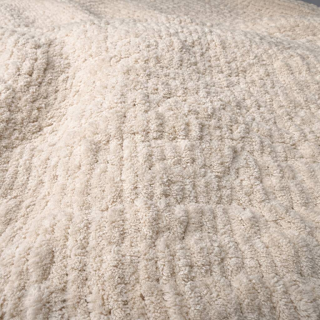 Handmade Cream Mohair Throw Blanket – Soft Luxury Plaid – 1.2 x 2 m