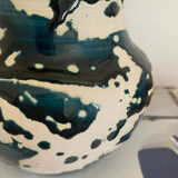 Vintage duck blue pot or vase