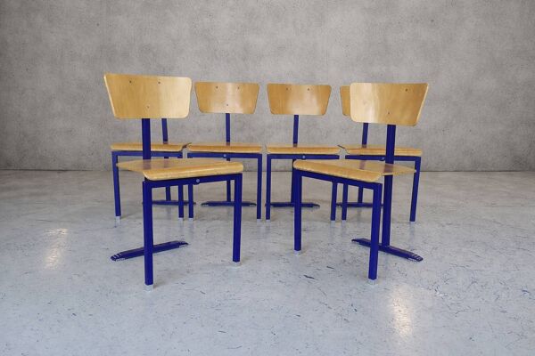 Lot 6 chaises vintage style Marko N1 – piètement trépied