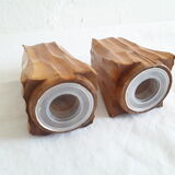 Vintage wooden salt and pepper shaker