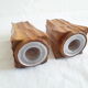 Vintage wooden salt and pepper shaker
