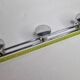 Chrome metal wall coat holder, 3 patères, 39 cm