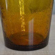 Large vase signed Biot in amber colour.