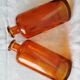 Set of 2 vials, copper bottles apothecary type