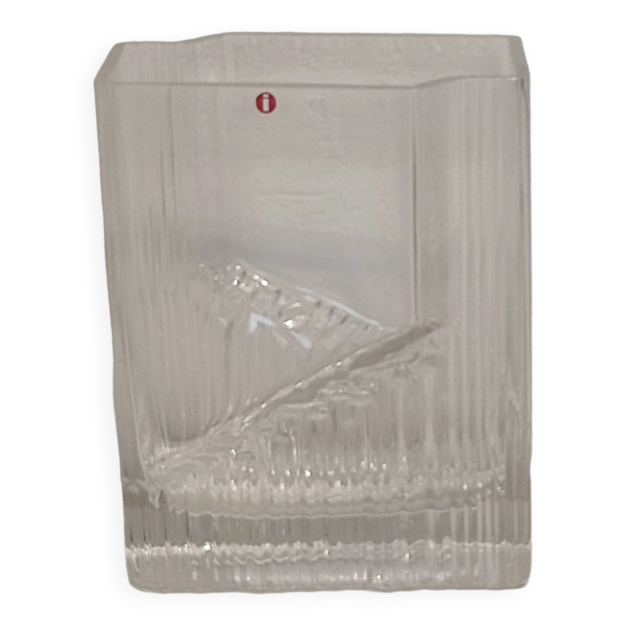 Scandinavian glass vase by vintage Tapio Wirkkala.
