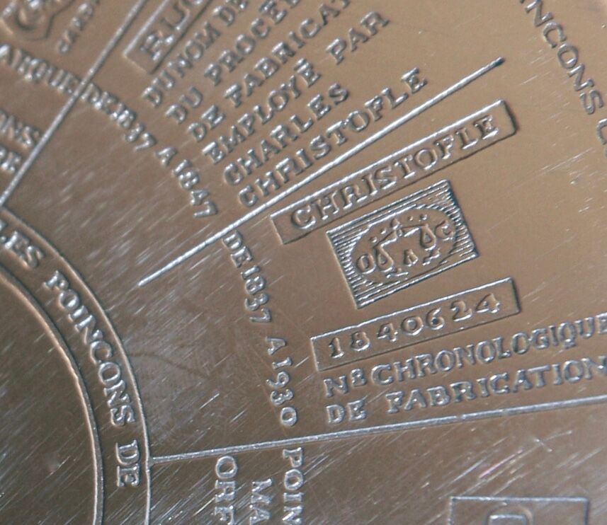 Table mat Christofle "The General Farmers" in silver metal