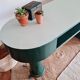 Green antique craft furniture counter