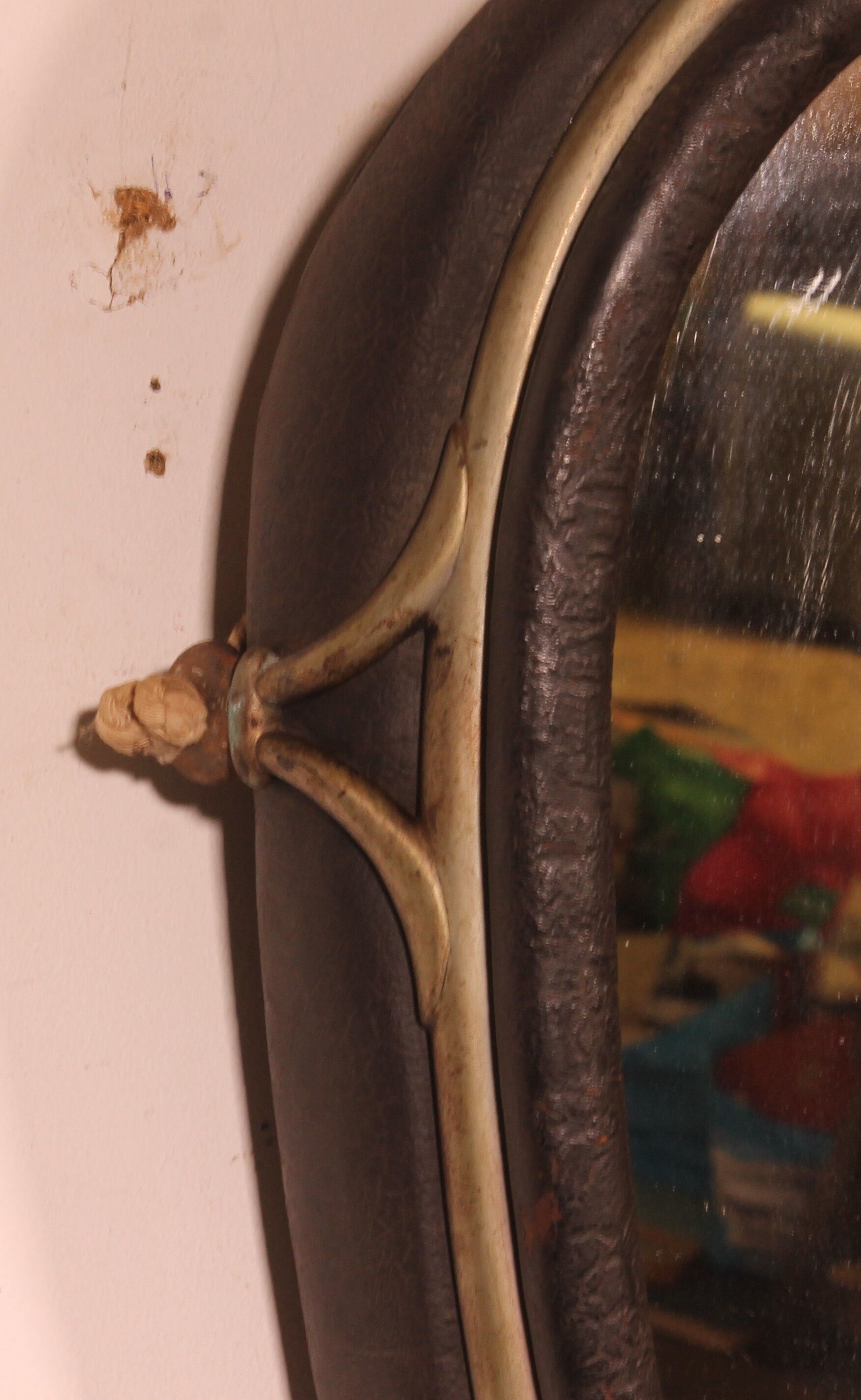 mirror made from a leather horse harness