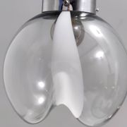 Murano Glass and Varnished Metal 3-Light Pendant by Toni Zuccheri for Venini