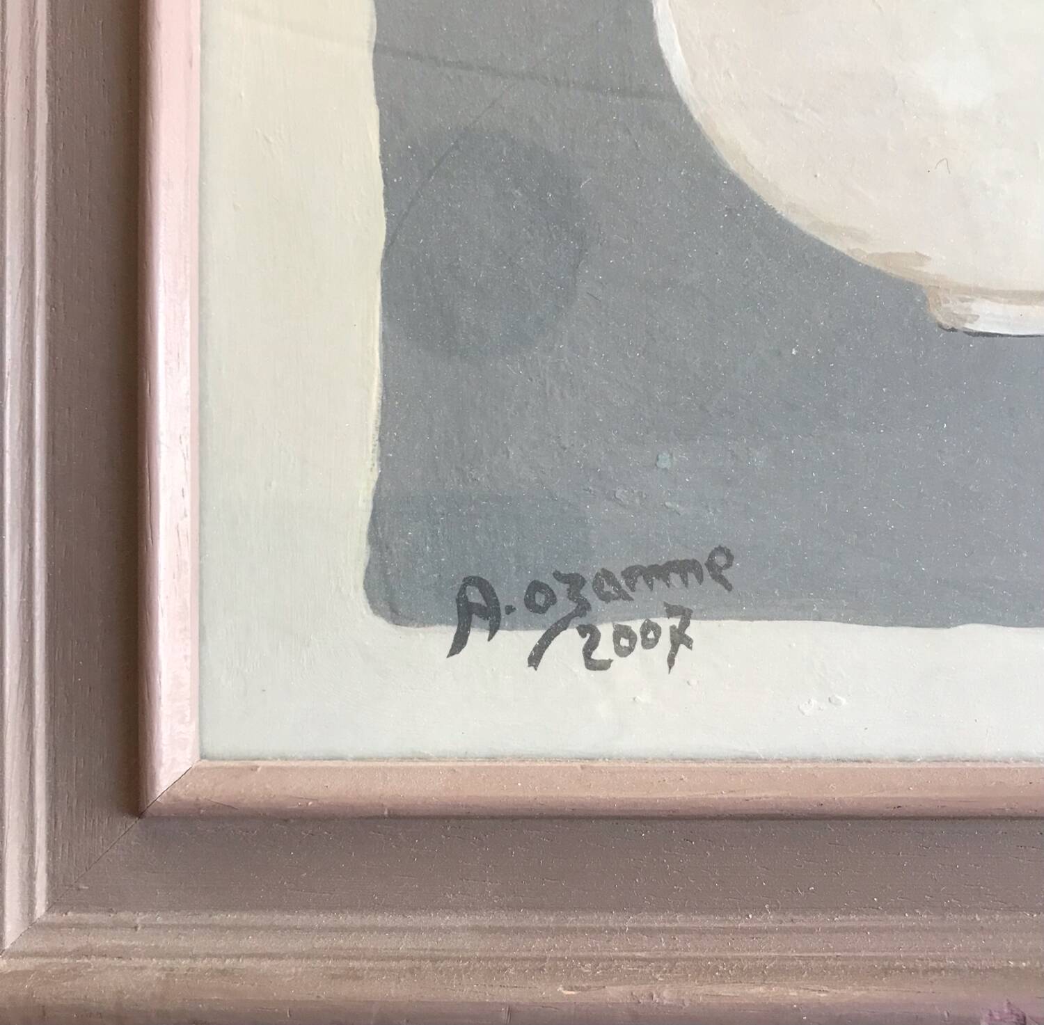 Alain ozanne, contemporary artist. still life. acrylic and gouache.