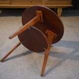 1960s oak pedestal table