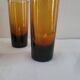 6 amber liqueur glasses from the 70s