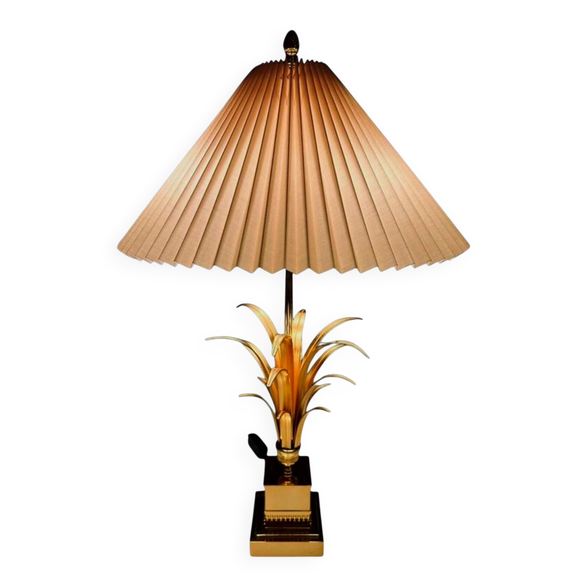 Brass Palm Tree Lamp – Maison Boulanger – 1970s