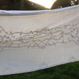 Large white ceremonial tablecloth