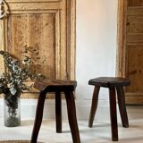 Pair of vintage stools by Olavi Hänninen – Solid oak – 1950s