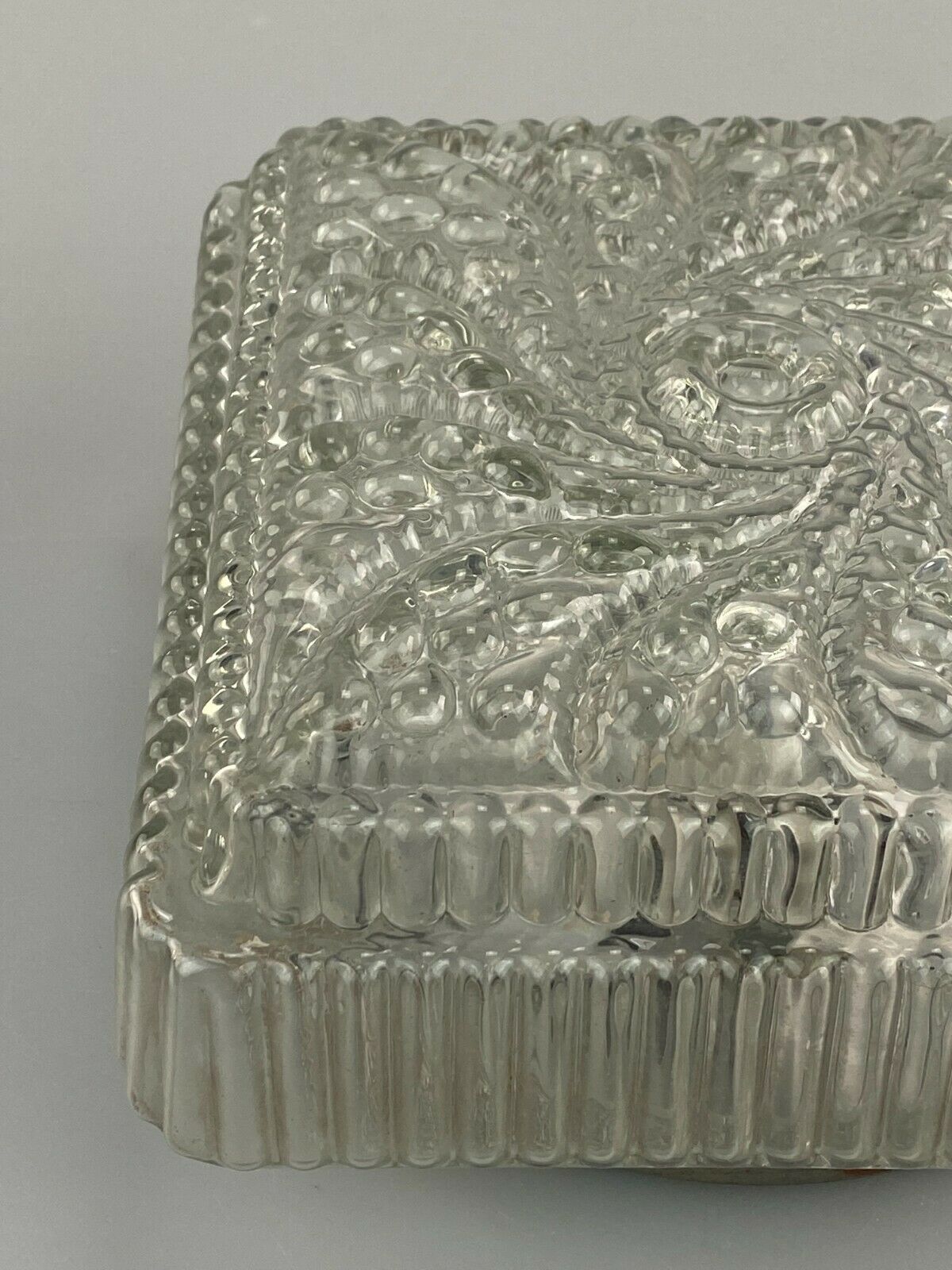 60s 70s Lamp Plafoniere Flush Mount Glass Space Age Design 70s