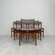 1960s Set of 6 Vintage Danish Teak Dining Chairs by Erik Buch