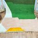 Handwoven natural wool rug, size 150/250 cm.