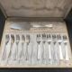 Vintage Art Deco Silver Plated Dessert Fork Set: J. Aussavy, France, 1950s