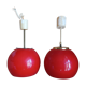 2 opaline ball suspensions, 1970s
