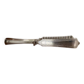 Silver asparagus tongs with Minerva hallmark, 19th century