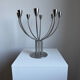 Candelabre en métal scandinave moderniste suédois vintage : milieu du siècle M
