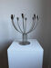Vintage Swedish Modernist Scandinavian Metal Candelabra: Mid-Century M