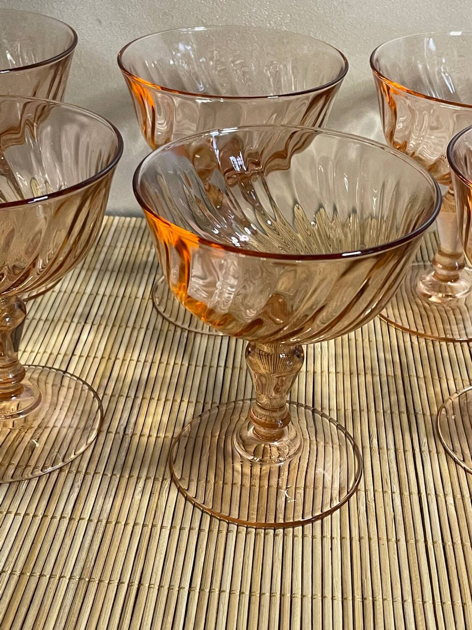 6 coupes à champagne Rosaline