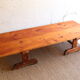 Table basse sur tréteaux de couvent