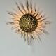 Wall lamp / ceiling lamp vintage sun 1950 in gilded wrought iron