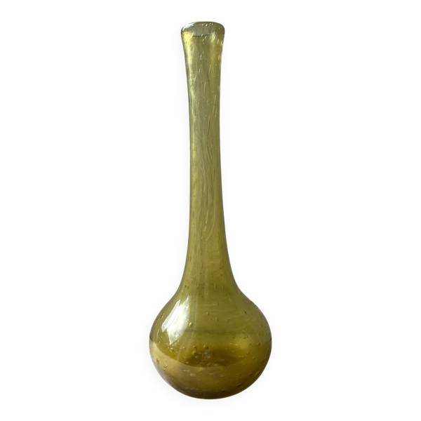 Vase soliflore en verre soufflé bullé