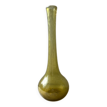 Bubble-blown glass solo flower vase