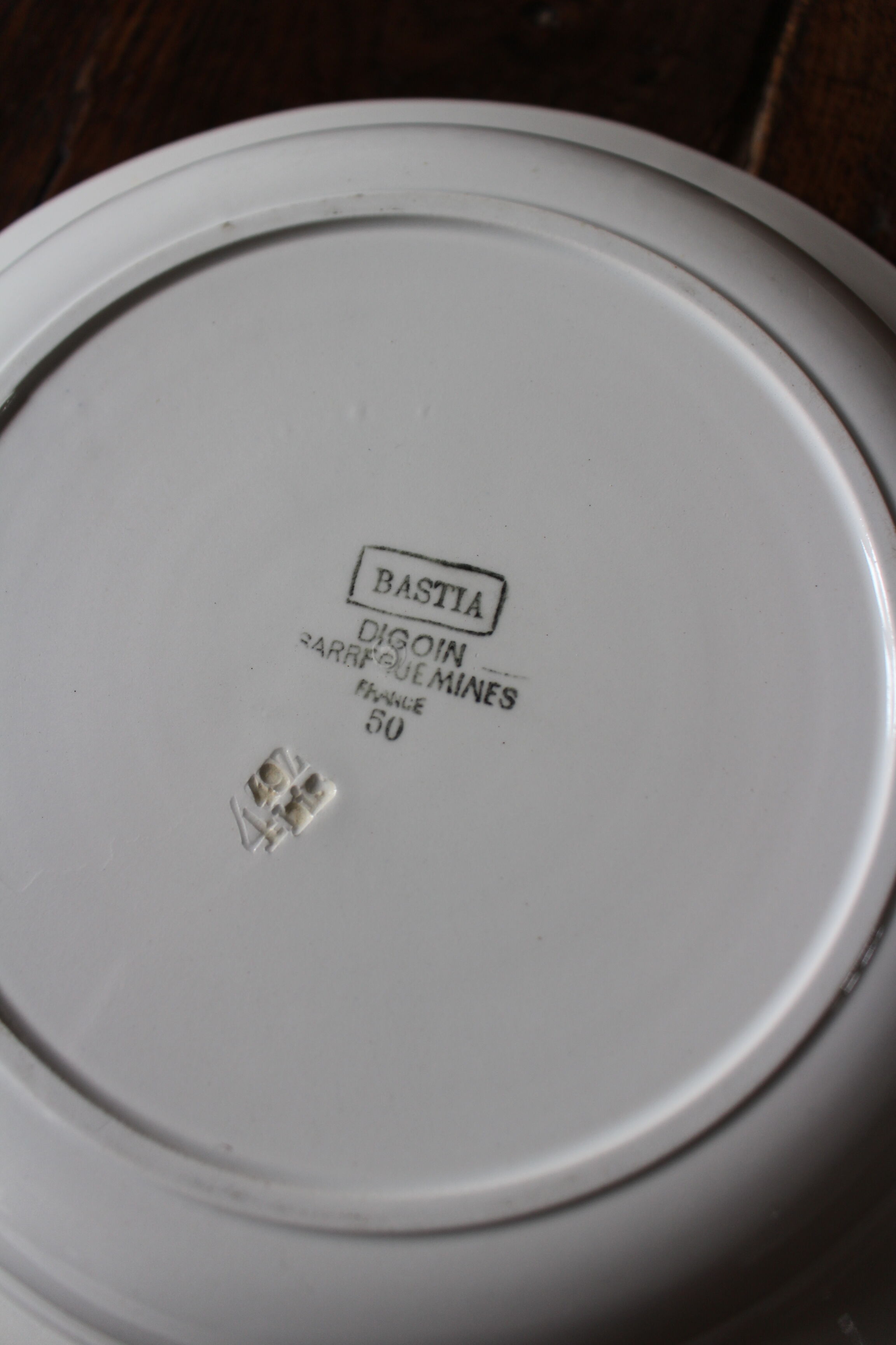 Hollow dish Bastia Digoin Sarreguemines Vichy 12 facets