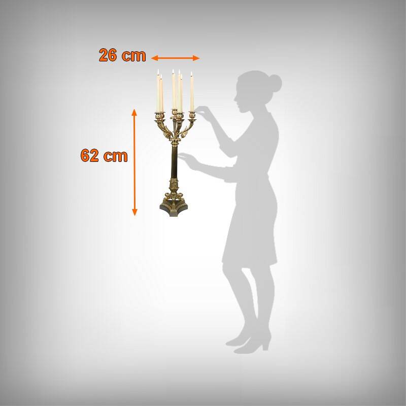 Gilded bronze candelabrum, Restoration period – early 19th century