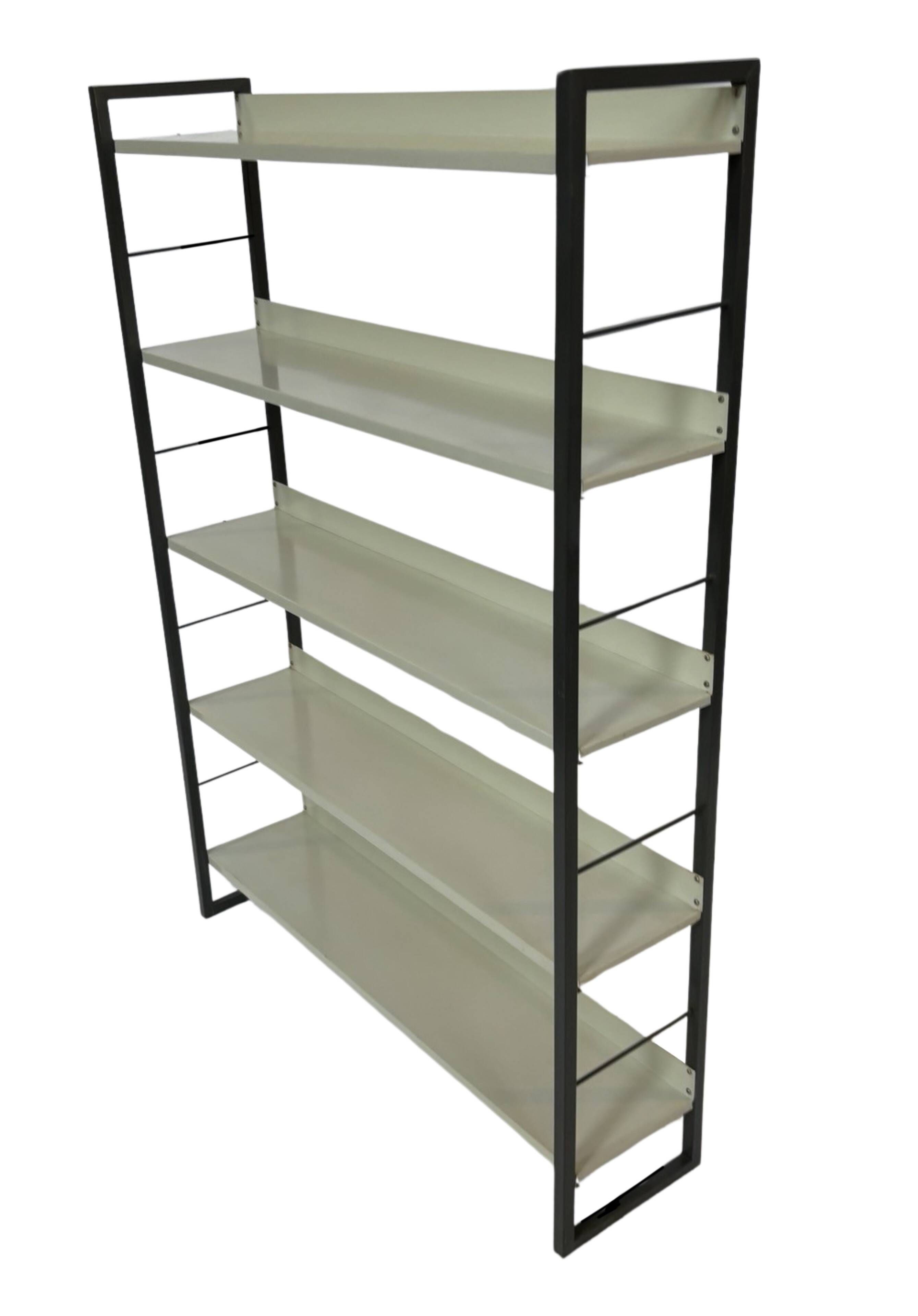 Tomado shelving unit Free standing in metal and gray - 1960s Dutch Design