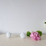 White metal wall coat rack, vintage