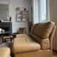 Lot de 5 chauffeuses en cuir vintage