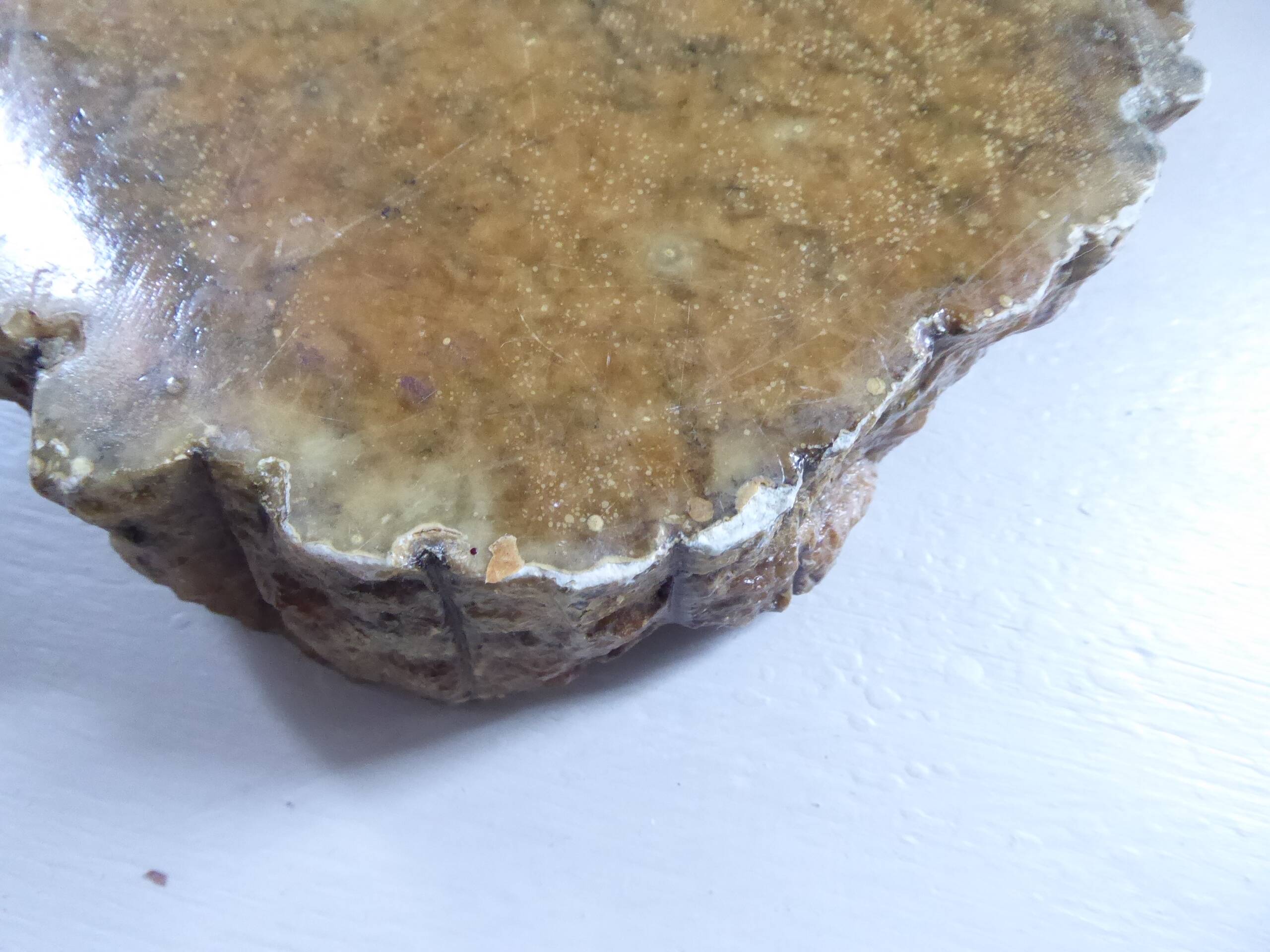 Imposing vintage alabaster ashtray