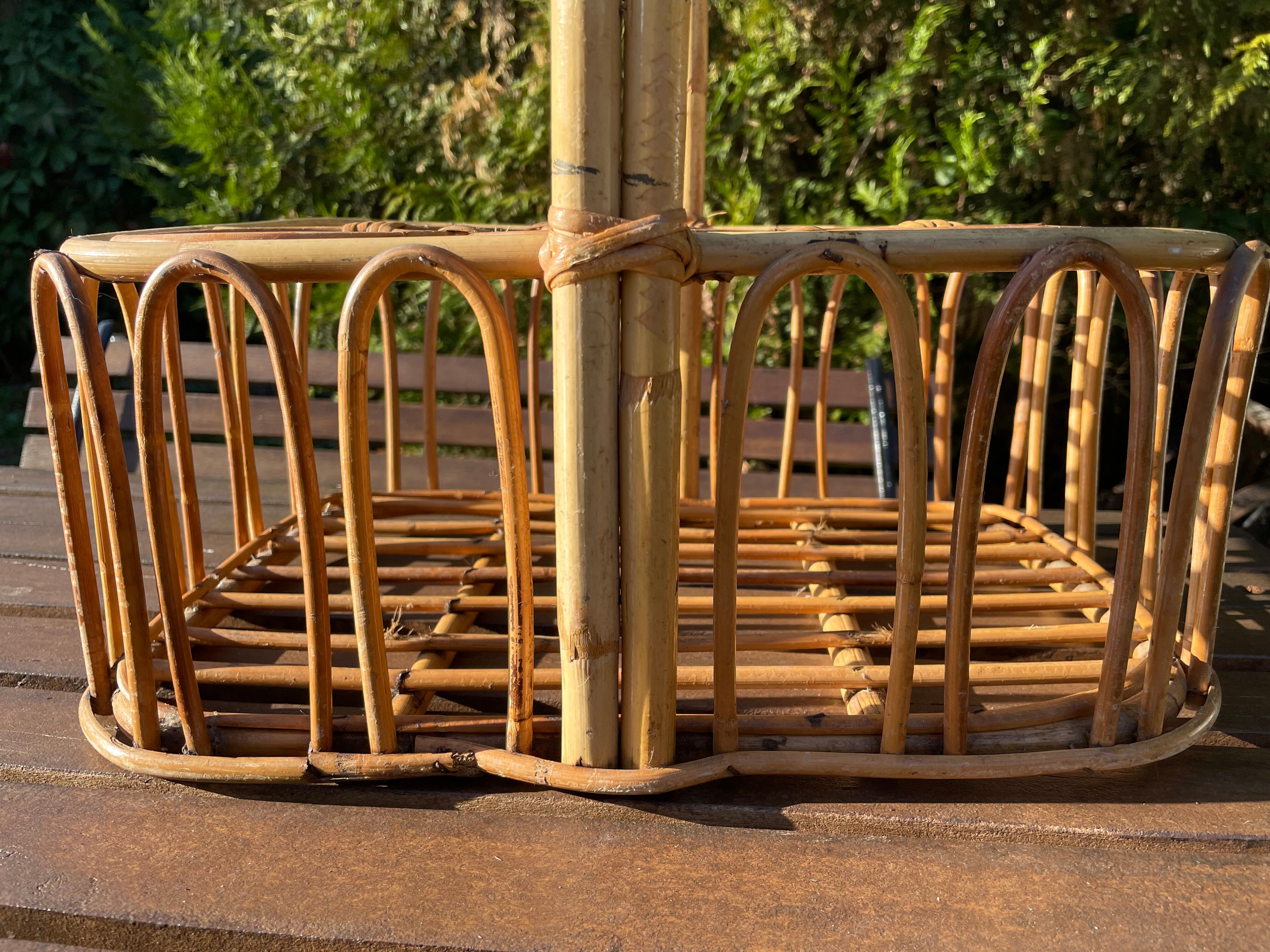 Bamboo rattan bottle holder