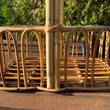 Bamboo rattan bottle holder