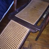 Chaise longue cannée