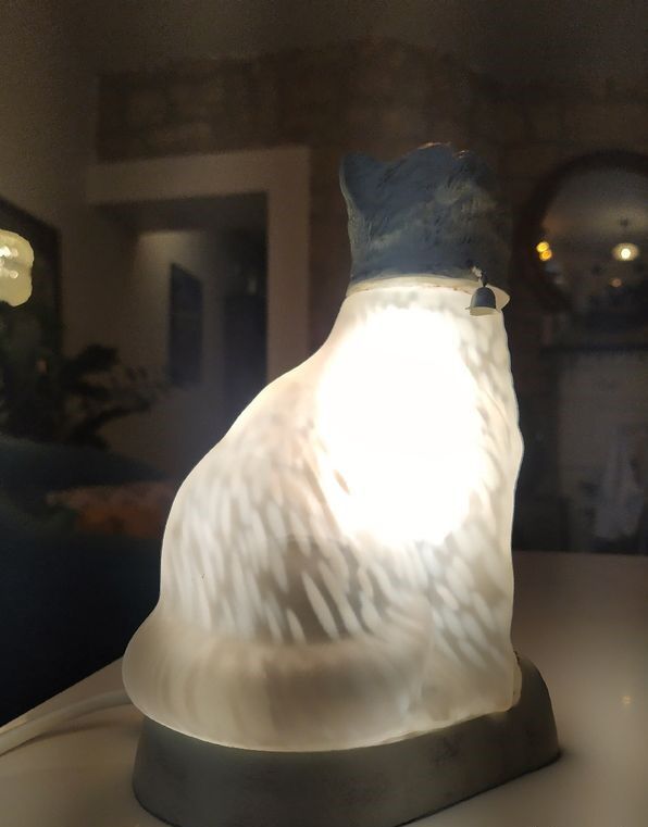 Lampe art déco chat
